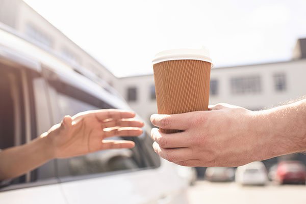 Coffee Shop Drive-Thru – No Parking Solution